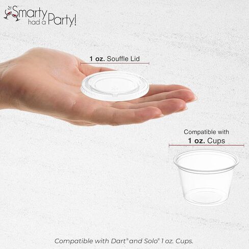 2500 Lid For Clear Plastic Disposable Portion Souffle Cup Lids for 1oz Small Plastic Reusable Clear Dessert Cups for Businesses and Events in Saudi Arabia