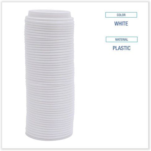 Boardwalk Deerfield Hot Cup Lids, Fits 10 Oz To 20 Oz Cups, White, Plastic, 50/pack, 20 Packs/carton in Saudi Arabia