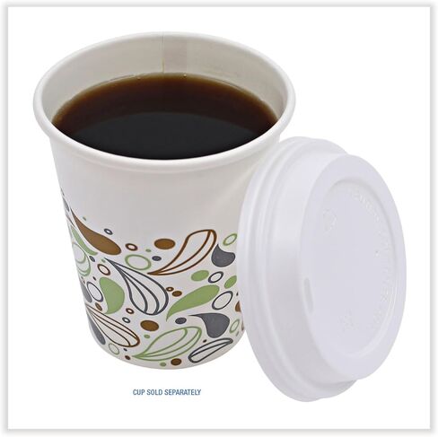 Boardwalk Deerfield Hot Cup Lids, Fits 10 Oz To 20 Oz Cups, White, Plastic, 50/pack, 20 Packs/carton in Saudi Arabia
