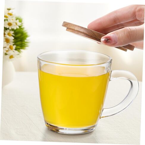 4Pcs Wooden Cup Lids Reusable mug covers for hot drinks Tea Kettle Round Lid Multipurpose Sealing Covers Prevents Dirt in Saudi Arabia