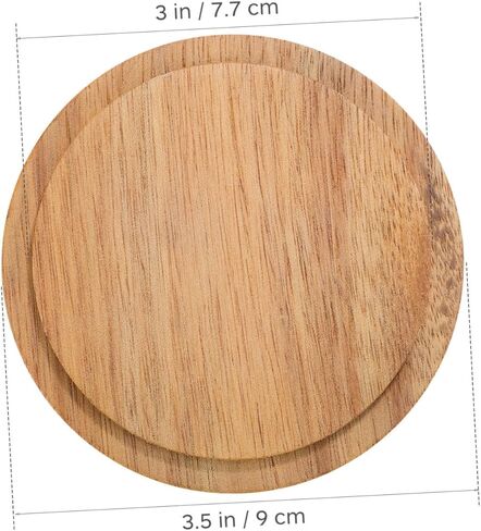 4Pcs Wooden Cup Lids Reusable mug covers for hot drinks Tea Kettle Round Lid Multipurpose Sealing Covers Prevents Dirt in Saudi Arabia