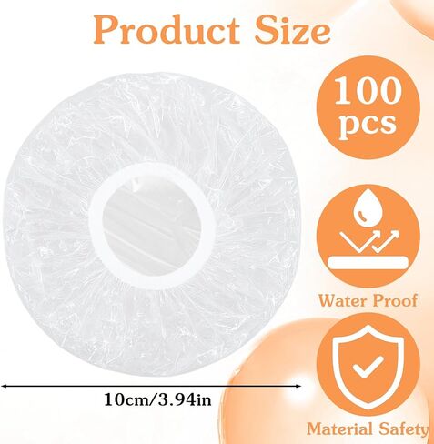 100PCS Drink Covers For Alcohol Protection Women Scrunchie, Disposable Scrunchie Drink Covers Bulk Clear Plastic Cover Cup Cover For Drinks Protection for Bar Club Christmas Beverage in Saudi Arabia