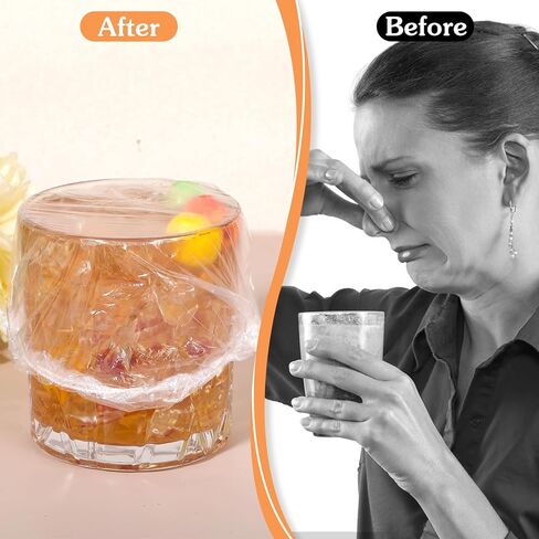 100PCS Drink Covers For Alcohol Protection Women Scrunchie, Disposable Scrunchie Drink Covers Bulk Clear Plastic Cover Cup Cover For Drinks Protection for Bar Club Christmas Beverage in Saudi Arabia