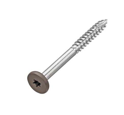 NewTechWood #9 x 1-7/8 in. Stainless Steel Star Drive Pan Head Composite Fascia Screw (100-Pack) (Leather Brown) in Kuwait