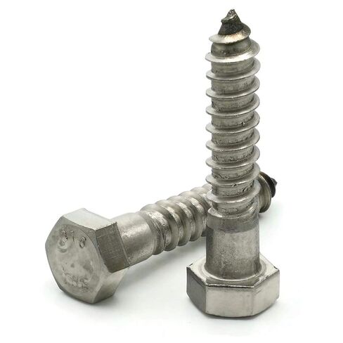 Stainless Steel 316 Lag Screws Hex Head Lag Bolts 1/4" x 2" Qty 100 in Saudi Arabia