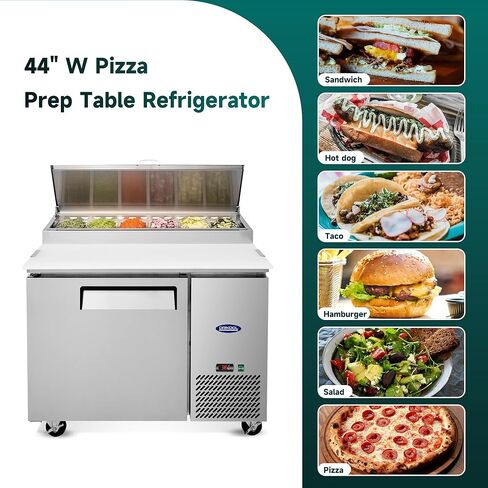 93" Commerical Pizza-Sandwich Prep Table Refrigerator - 3 Door Stainless Steel Refrigerator, 31 Cu.ft Capacity, Low Noise, Adjustable Shelves, Auto Defrost, Digital Temp Control in Kuwait
