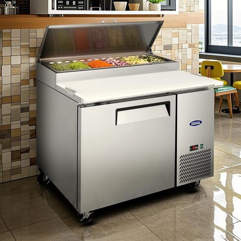 93" Commerical Pizza-Sandwich Prep Table Refrigerator - 3 Door Stainless Steel Refrigerator, 31 Cu.ft Capacity, Low Noise, Adjustable Shelves, Auto Defrost, Digital Temp Control in Kuwait