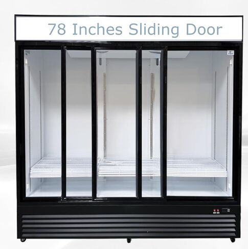 Commercial Refrigerator Glass 3-door Sliding Door NSF Merchandiser 78"Width X29"DX81"H Beverage Drink Cooler,Flower/Floral Refrigerator, ETL,NSF, Upright, Capacity 62 cuft,110V gsc-72 in Kuwait