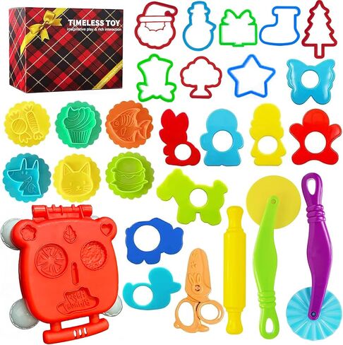 Color Dough Sets for Kids Ages 2-4, Dinosaur Theme Color Dough Tool Set for Kids Ages 4-8, Color Dough Accessories Toys for Ages 5-7 Boys Girls Toddlers 23 Piece (Dinosaur) in Kuwait
