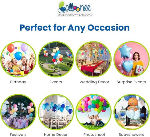 22L Helium Tank for Balloons at Home, Disposable Balloon Helium Tank Kit, Inflates Up to 100 Latex Balloons, Portable Balloon Pump for Birthday, Wedding & Party Decorations in Saudi Arabia