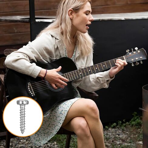 50 Pack Guitar Bass Pickguard Screws, 11mm x 2mm Tuning Pegs Screws Tuning Key Guitars Tuner Screw Machine Heads Mounting Screw for Electric Acoustic Guitars Bass in Saudi Arabia