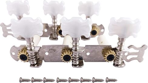 Pro 3 On A Plate، سلسلة جيتار كلاسيكية، رؤوس ضبط أوتاد مفاتيح، مجموعة موالفات مفاتيح، زر بيضاوي من النيكل in Kuwait