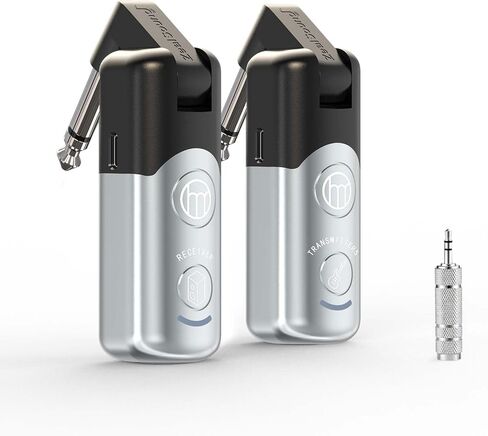 نظام جيتار لاسلكي ZealSound 2.4G، جهاز استقبال إرسال الجيتار للقيثارات الكهربائية، الجهير، لوحة المفاتيح، الطبول والأدوات المتعددة، التحكم في مستوى الصوت 3 مستويات، وقت تشغيل 25 ساعة، عرض البطارية، نطاق 197 قدم in Saudi Arabia
