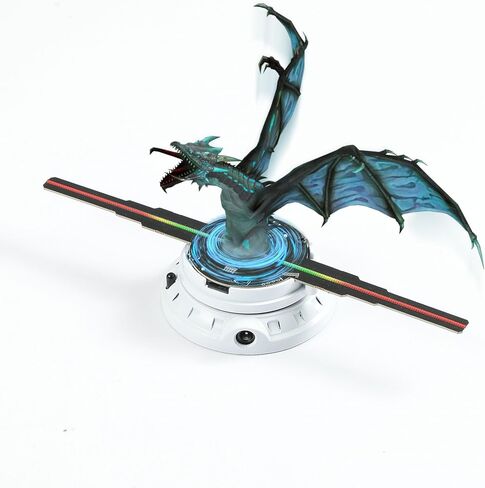 Missyou 3D Hologram Fan، 50 سم WiFi Bluetooth Hologram Fan Projector 3D Video ترقية 3D Hologram Advertising Display Fan 19.7 بوصة، دقة عالية وواي فاي مضافة - جهاز عرض ثلاثي الأبعاد بإضاءة LED in Kuwait