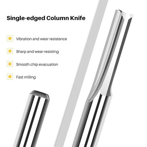 10pcs 3.175mm Shank 2 Flute Straight End Mill Carbide End Mills Router Bit Straight Slot for CNC MDF Engraving Milling Cutter in Saudi Arabia