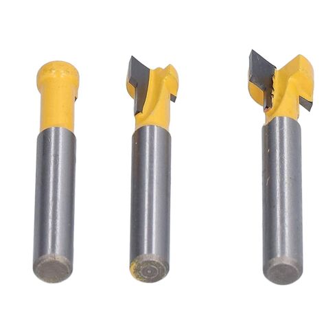 Fafeicy Keyhole Router Bits Set, Carbon Steel T Slot Cutters, 3 Piece Woodworking Cutting Tools for Cabinets and Shelves in Kuwait