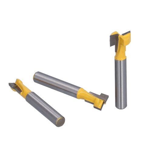 Fafeicy Keyhole Router Bits Set, Carbon Steel T Slot Cutters, 3 Piece Woodworking Cutting Tools for Cabinets and Shelves in Kuwait