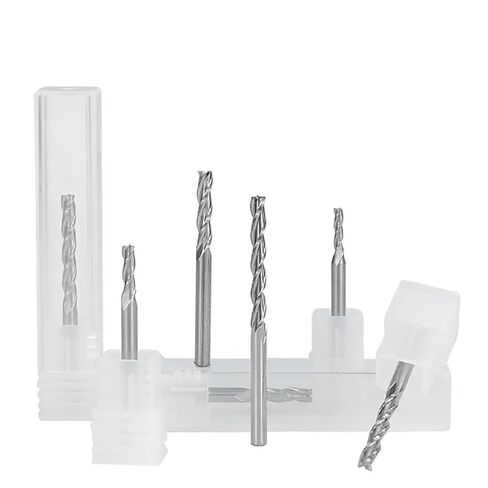 3 قطع طحن مسطحة فلوت 3.175x3.175 مللي متر مطحنة نهاية كربيد لقمة توجيه النقش لأدوات النجارة (3.175x3.175x8x38) in Kuwait