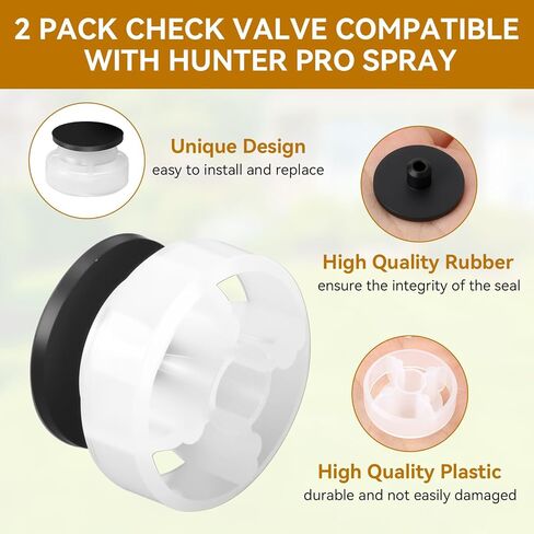 Sprinkler Check Valve Compitable with Hunter Pro Spray, 437400 Sprinkler Head Check Valve, Backflow Prevention Irrigation Check Valve for Hunter Rainbird (2 Pack) in Saudi Arabia