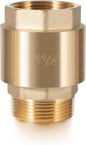 1-1/4 Inch Check Valve for Well Pump, Lead-Free Brass, One-Way Backflow Prevention, 1.25" NPT Male Inlet × 1.25" FNPT Female Outlet in Saudi Arabia