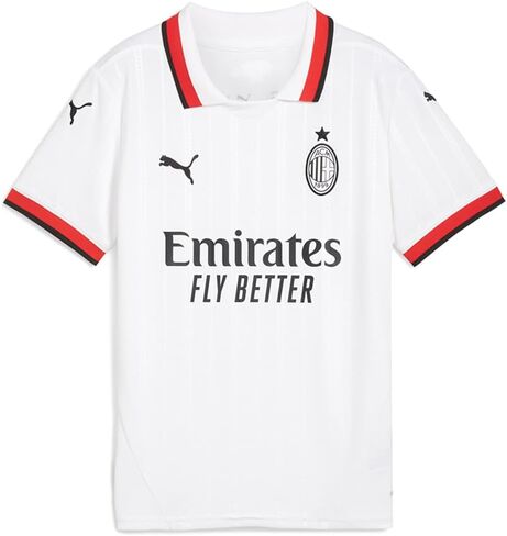 PUMA Kids Boys Ac Milan Away Crew Neck Short Sleeve Replica Jersey Casual - White in Saudi Arabia