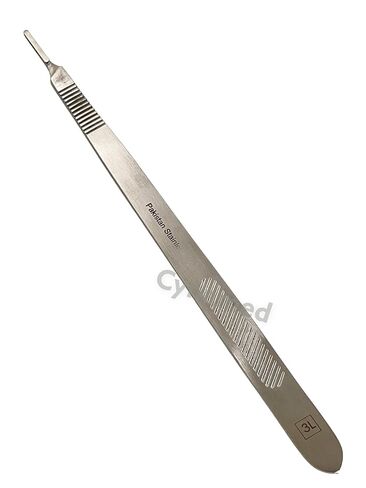 Long Handle Dermaplanning Scalpel Handle #3L Straight - Suitable for NO. 10+ Scalpel Blades - Stainless Steel - Scalpel Handle Only in Saudi Arabia