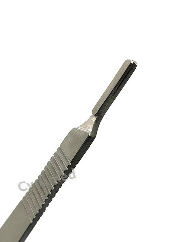 Long Handle Dermaplanning Scalpel Handle #3L Straight - Suitable for NO. 10+ Scalpel Blades - Stainless Steel - Scalpel Handle Only in Saudi Arabia