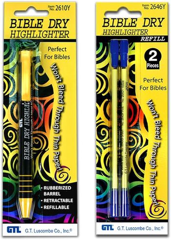 قلم تمييز أصفر الجاف الجاف مع ملء تمييز الجاف الجاف للكتاب المقدس (1) in Kuwait