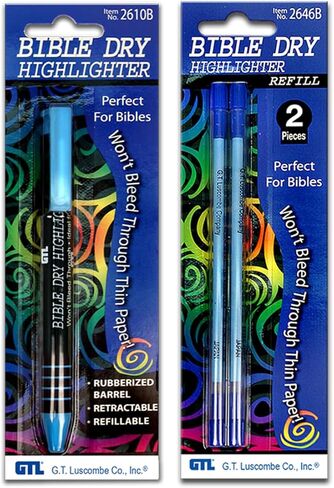 Yellow Dry Bible Highlighter Pen With Yellow Bible Dry Highlighter Refills (1) in Kuwait
