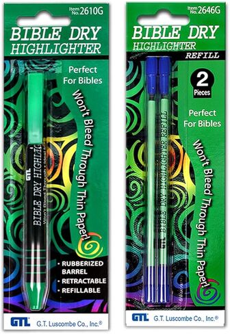 Yellow Dry Bible Highlighter Pen With Yellow Bible Dry Highlighter Refills (1) in Kuwait