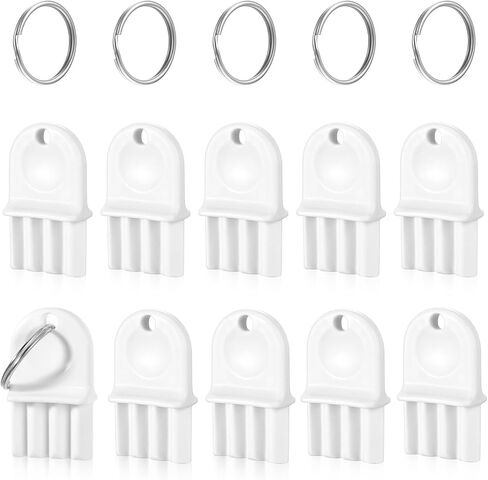 10 Pcs Paper Towel Dispenser Keys, Universal Dispenser Key with 5 Key Rings, Tissue Dispensers Keys Fits Most Commercial Toilet Paper Holders & Wipe Dispensers in Saudi Arabia