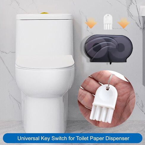 10 Pcs Paper Towel Dispenser Keys, Universal Dispenser Key with 5 Key Rings, Tissue Dispensers Keys Fits Most Commercial Toilet Paper Holders & Wipe Dispensers in Saudi Arabia