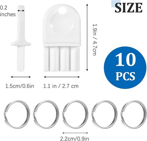 10 Pcs Paper Towel Dispenser Keys, Universal Dispenser Key with 5 Key Rings, Tissue Dispensers Keys Fits Most Commercial Toilet Paper Holders & Wipe Dispensers in Saudi Arabia