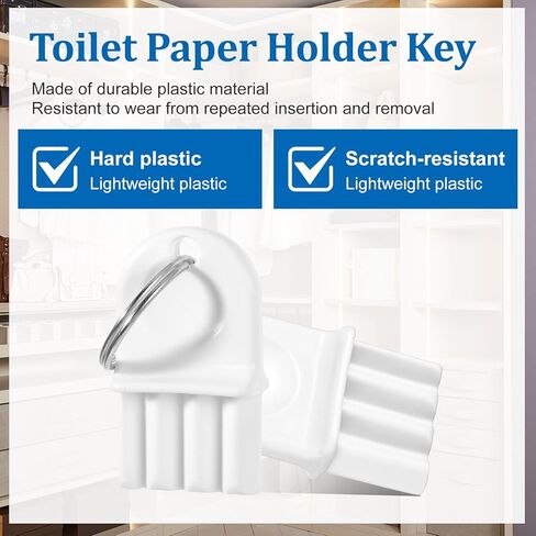 10 Pcs Paper Towel Dispenser Keys, Universal Dispenser Key with 5 Key Rings, Tissue Dispensers Keys Fits Most Commercial Toilet Paper Holders & Wipe Dispensers in Saudi Arabia