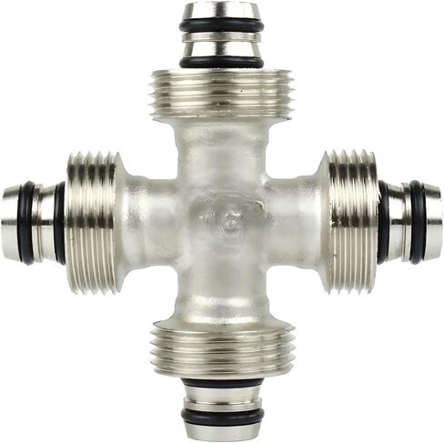 M8041 تركيب متقاطع متعدد الاتجاهات - لتوصيل نظام أنابيب الهواء المضغوط Rapidair Maxline - استبدال تركيب متقاطع بأربعة اتجاهات - أنبوب هواء 1/2 بوصة 200 رطل لكل بوصة مربعة من النحاس الصلب بحلقة دائرية مزدوجة فضية in Saudi Arabia