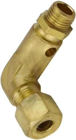 031-0057 كوع صمام تفريغ ضواغط الهواء الصناعية - لجزء ضواغط الهواء سانبورن SC23 SC46 EC5 - استبدال صمام فحص الضواغط - ضغط 1/4 بوصة × أنبوب مستقيم 1/8 بوصة in Kuwait