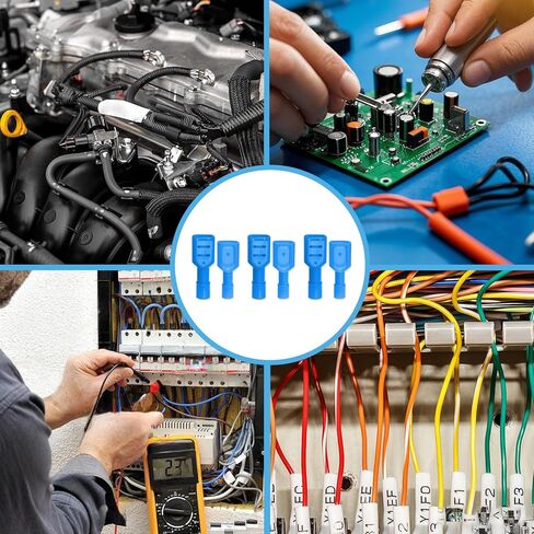 16-14 AWG Nylon Male and Female Spade Connectors Insulated Blue Quick Disconnect Wire Connector Spade Crimp Terminals (Pack of 80Pcs) in Saudi Arabia
