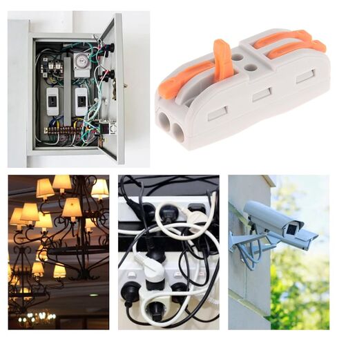 10pcs Lever Wire Connectors 2 in 2 Out Wire Splicing Connector 2 Conductor Compact Splicing Wire Connectors for Circuit Inline 24-12 AWG in Saudi Arabia