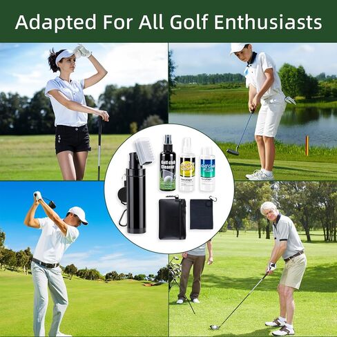 مجموعة رعاية نادي الجولف - نظيفة ، تلميع واستعادة مكاوي ، سائقين ، مضرب - راجع الصدأ ، الخدوش واستعادة المعادن | يشمل منظف نادي الجولف ، البولندية ، منظف قبضة ، منشفة مغناطيسية وفرشاة نادي الجولف in Kuwait