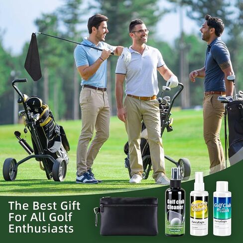 مجموعة رعاية نادي الجولف - نظيفة ، تلميع واستعادة مكاوي ، سائقين ، مضرب - راجع الصدأ ، الخدوش واستعادة المعادن | يشمل منظف نادي الجولف ، البولندية ، منظف قبضة ، منشفة مغناطيسية وفرشاة نادي الجولف in Kuwait