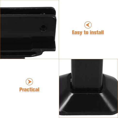 Bathroom Partition Support Foot Bracket Adjustable Thickened Black Plastic Toilet Partition Fitting Accessory for Public Restrooms Stall Parts in Saudi Arabia