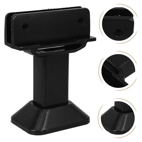Bathroom Partition Support Foot Bracket Adjustable Thickened Black Plastic Toilet Partition Fitting Accessory for Public Restrooms Stall Parts in Saudi Arabia