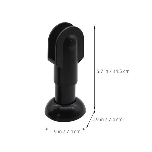 PartyKindom 2pcs Adjustable Toilet Partition Feet Support Bracket, Black Nylon Plastic Bathroom Stall Hardware Fittings for Public Restroom Cubicles, 88-115mm Height Compatible in Saudi Arabia