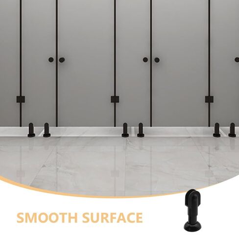 PartyKindom 2pcs Adjustable Toilet Partition Feet Support Bracket, Black Nylon Plastic Bathroom Stall Hardware Fittings for Public Restroom Cubicles, 88-115mm Height Compatible in Saudi Arabia