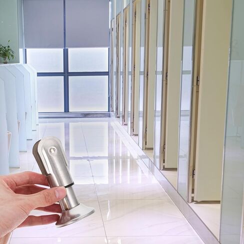 Luxshiny 4pcs 304 Stainless Steel Partition Support Feet Brackets 6cm Height Restroom Toilet Partition Fitting Hardware Public Bathroom Stall Accessories in Kuwait