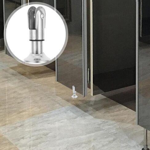 Luxshiny 4pcs 304 Stainless Steel Partition Support Feet Brackets 6cm Height Restroom Toilet Partition Fitting Hardware Public Bathroom Stall Accessories in Kuwait