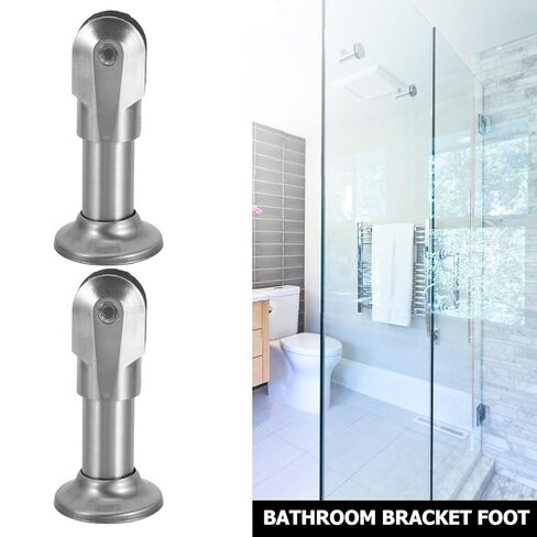 4pcs Stainless Steel Bathroom Partition Support Feet, Urinal Divider Legs for Public Restroom Stall Hardware, Thickened Screen Partition Installation Brackets for Commercial in Saudi Arabia