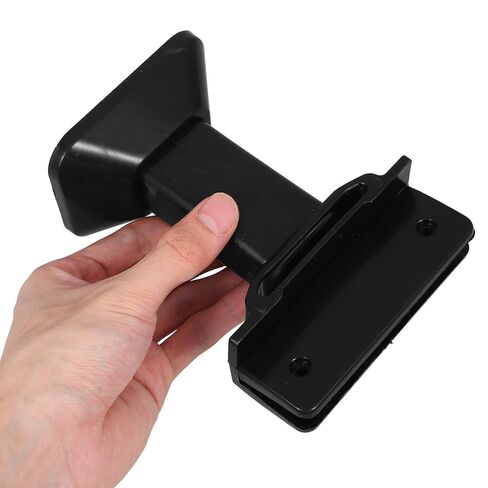 Adjustable Black Plastic Bathroom Partition Foot Restroom Partition Bracket Support for Public Toilet Stall with Thickened Base and Clamp in Saudi Arabia