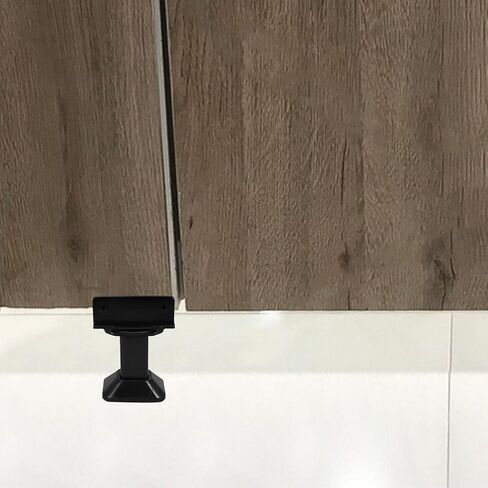 Adjustable Black Plastic Bathroom Partition Foot Restroom Partition Bracket Support for Public Toilet Stall with Thickened Base and Clamp in Saudi Arabia