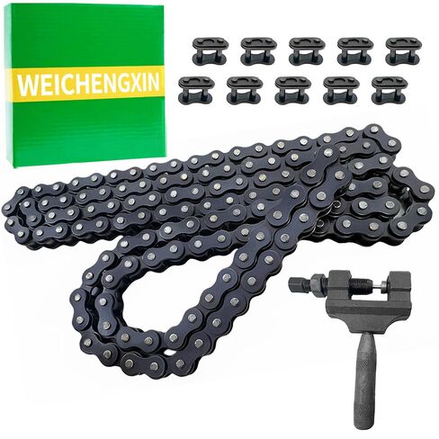 420 Motorcycle Chain 132-Link - Standard Roller Chain for 70cc, 90cc, 110cc, 125cc Dirt Bikes, ATVs, Quads, Go Karts, and Mini Bikes in Saudi Arabia